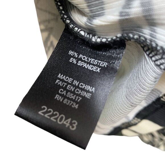 CARRE NOIR Stretch Top XL Womens Button Up Olive Green Print Long Sleeve NWT - Picture 11 of 11